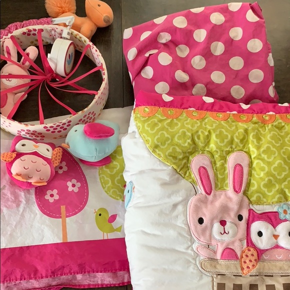 Circo Other - Full baby girl nursery bedding set with mobile